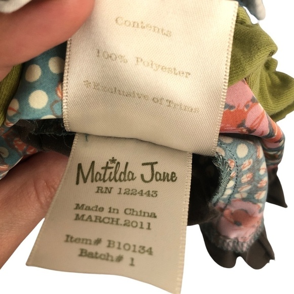 MATILDA JANE Skirt Girls Size 10 Green Multicolor Ruffle - Picture 7 of 10